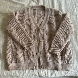 Jenni Kayne Cable Cocoon Cardigan in Blush XXS